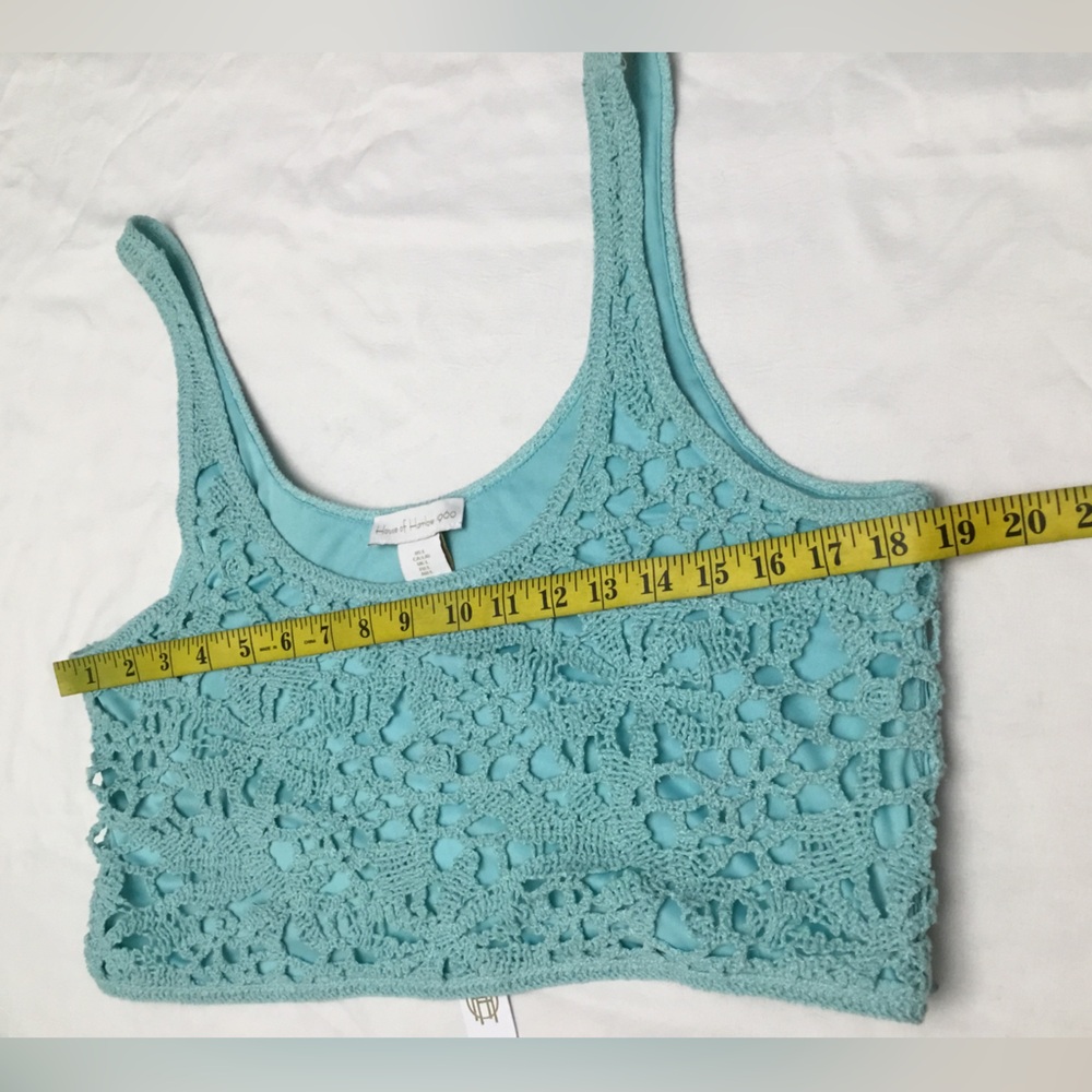 House of Harlow 1960 Aqua Crochet Maxi Dress - Picture 6 of 14